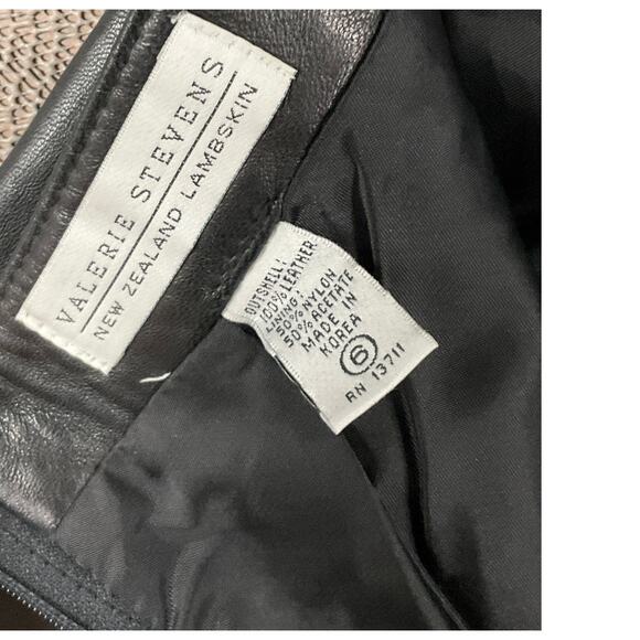 LAMBSKIN New Zealand Leather Pencil Skirt Black High Waist sz 6 Old Money Witchy - Picture 5 of 9